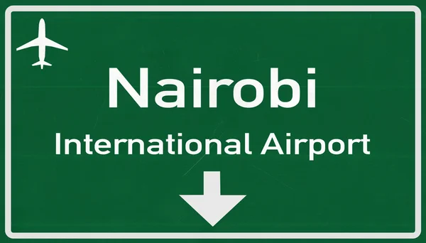 나이로비 케냐 공항 고속도로 사인 — 스톡 사진