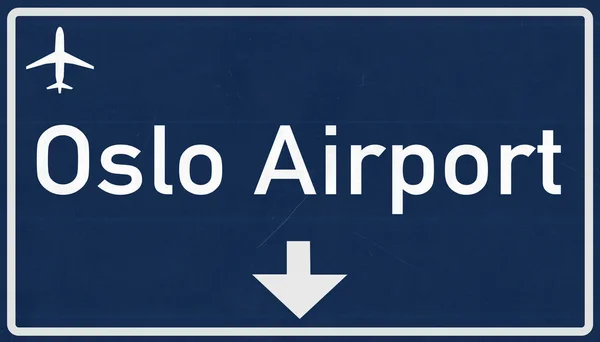 Segno autostradale dell'aeroporto — Foto Stock