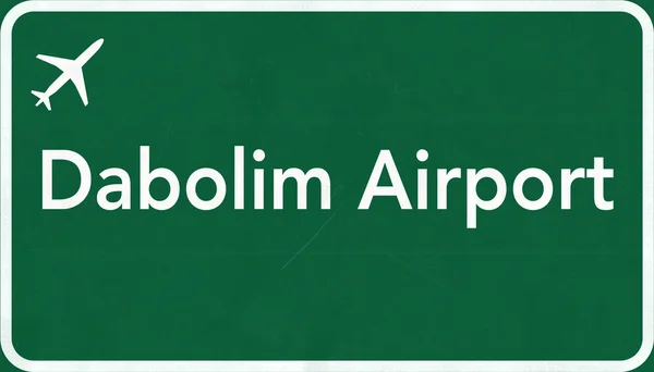 Dabolim Airport Highway Sign — Stock Photo, Image