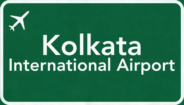 Señal de autopista del aeropuerto de Kolkata India —  Fotos de Stock
