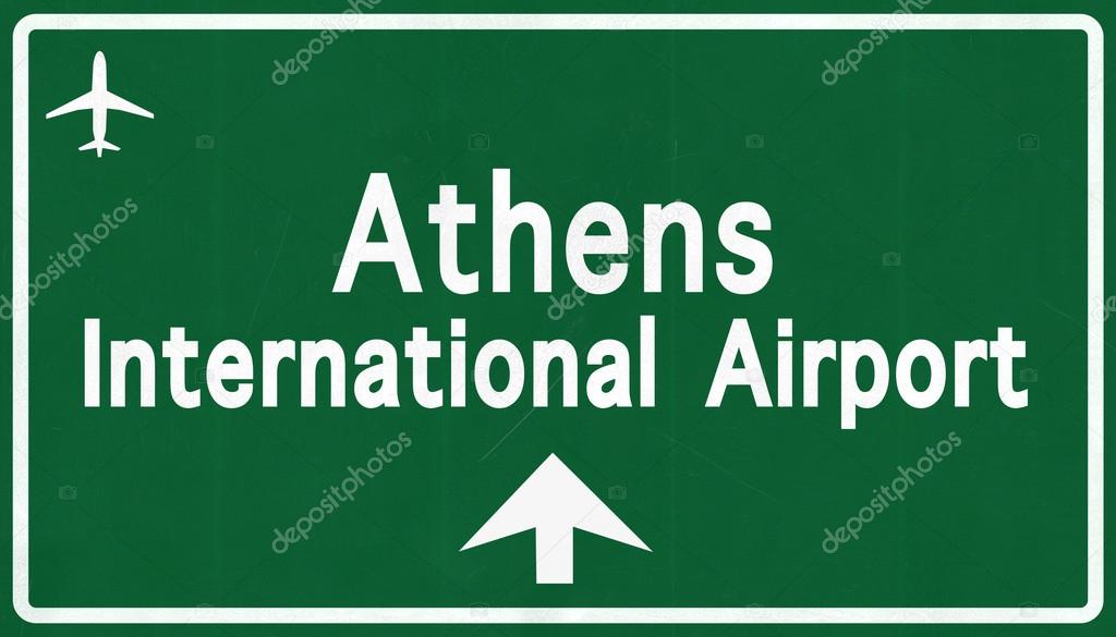 Athens Greece Airport Highway Sign
