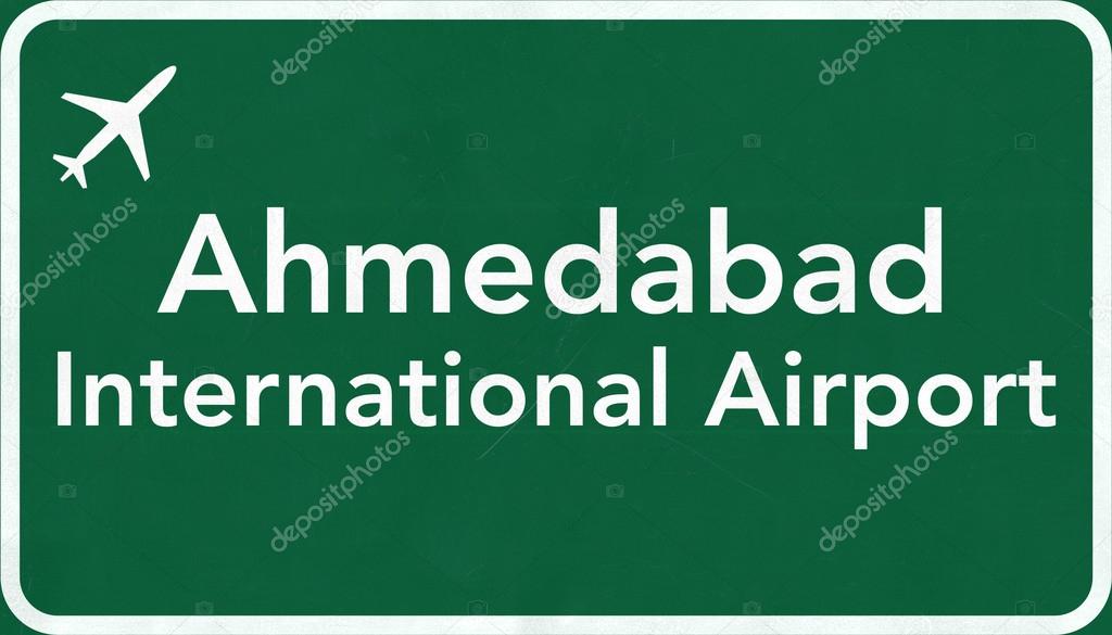 Ahmedabad India Airport Highway Sign