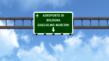 Bologna İtalya Havaalanı Otoban yol işareti