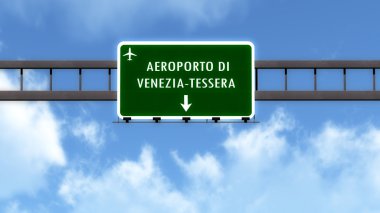 Venezia İtalya Havaalanı Otoban yol işareti