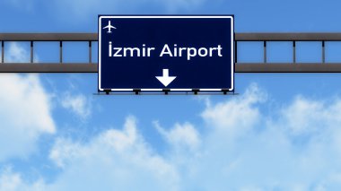 Izmir Türkiye Havaalanı Otoban yol işareti