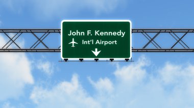 New York Jfk ABD Havaalanı Otoban işareti