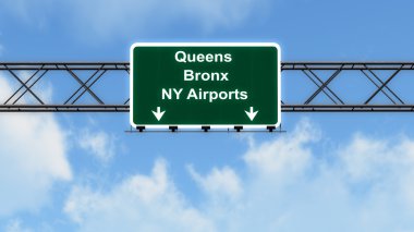 Queens Bronx Ny hava alanları ABD Otoban işareti
