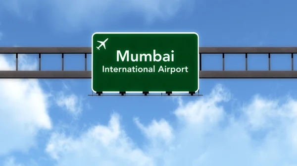 Hindistan Havaalanı Otoban yol işareti — Stok fotoğraf