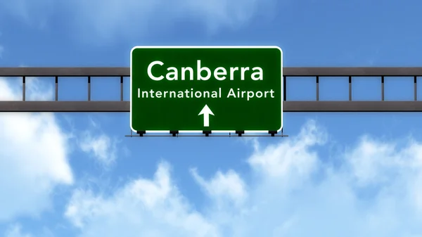 Canberra Austrálie letiště dálnice dopravní značka — Stock fotografie