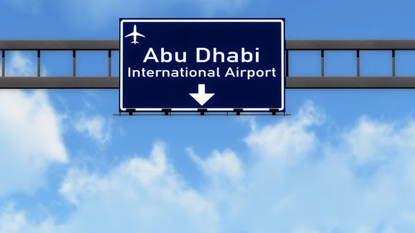 Abu Dhabi Emiratos Árabes Unidos Aeropuerto Carretera — Foto de Stock