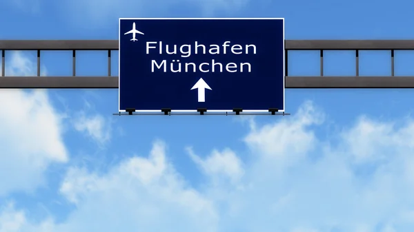 Вывеска аэропорта Мюнхена — стоковое фото