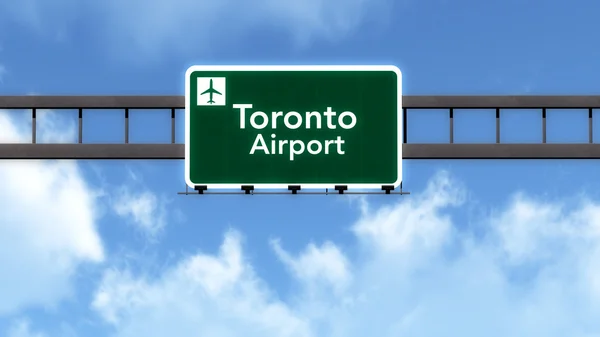 Señal de carretera del aeropuerto de Toronto Canadá —  Fotos de Stock