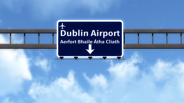 Dubln Ierland luchthaven Highway Road Sign — Stockfoto