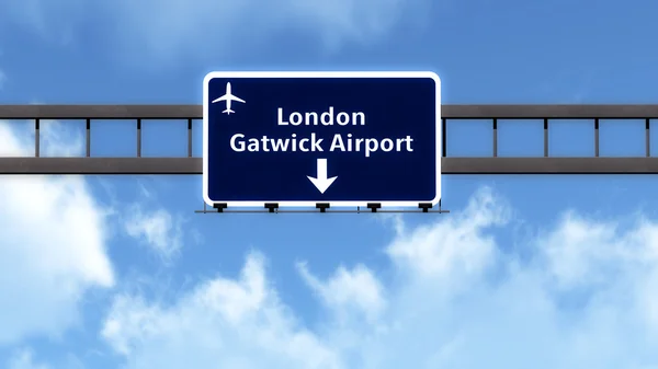 Londres Inglaterra Reino Unido Aeroporto Rodovia sinal — Fotografia de Stock