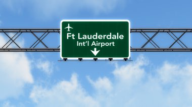 Fort Lauderdale ABD Havaalanı Otoban işareti