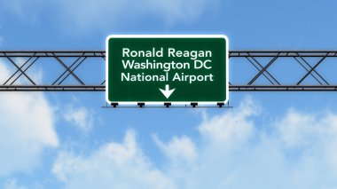 Washington Dc Reagan ABD Havaalanı Otoban işareti