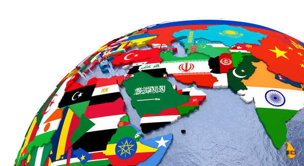 Политическая карта Ближнего Востока
