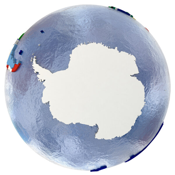 Political Antarctica map