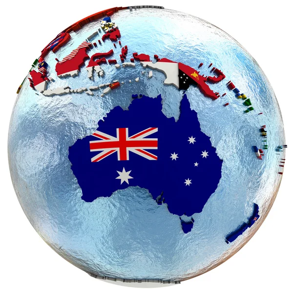 Siyasi Avustralya harita — Stok fotoğraf