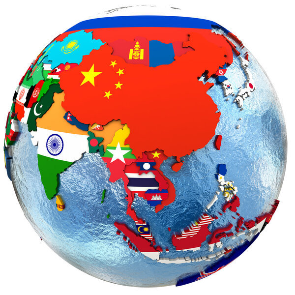 Карта политической Азии
