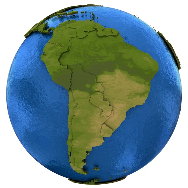 Continente sudamericano sulla Terra — Foto Stock