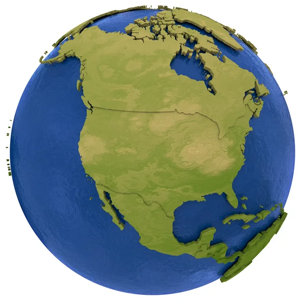 Continente nordamericano sulla Terra — Foto Stock