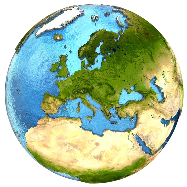 Der europäische kontinent auf der erde — Stockfoto