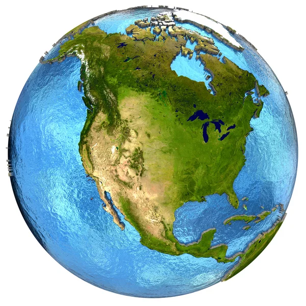 Nordamerikanska kontinenten på jorden — Stockfoto