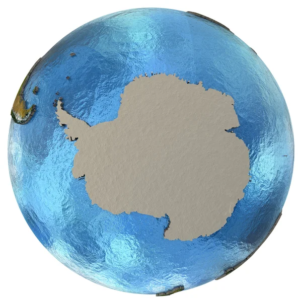 Continente antártico na Terra — Fotografia de Stock