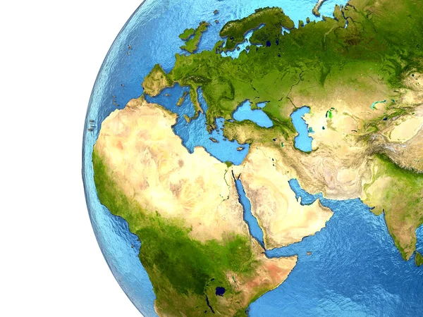 EMEA-regio op aarde — Stockfoto