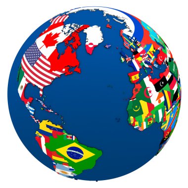 Siyasi kuzey yarımkürede harita