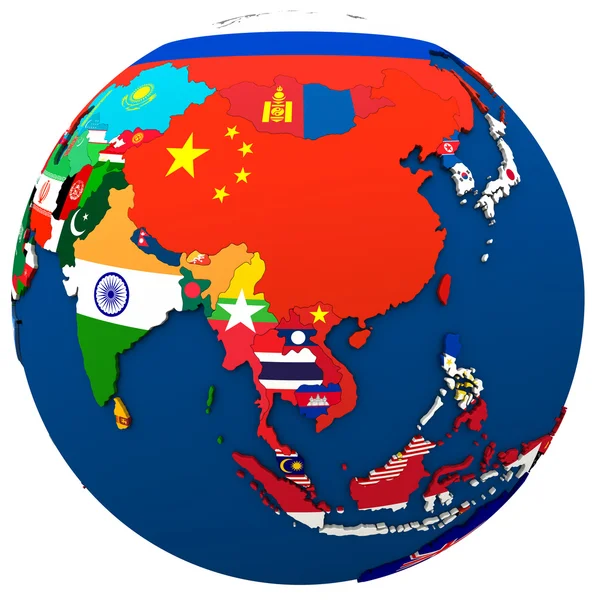 Political Asia map — Stock Photo, Image