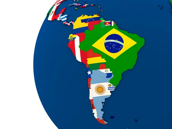 Political south America map — Stock Photo, Image