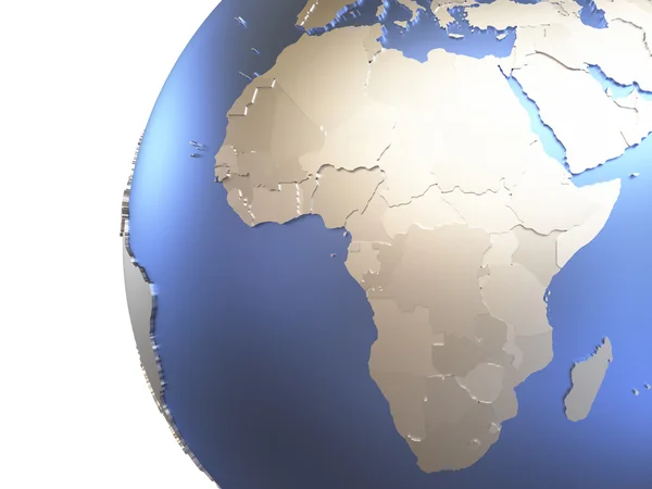 Africa sulla Terra metallica — Foto Stock
