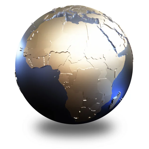 Afrika på metalliska jorden — Stockfoto