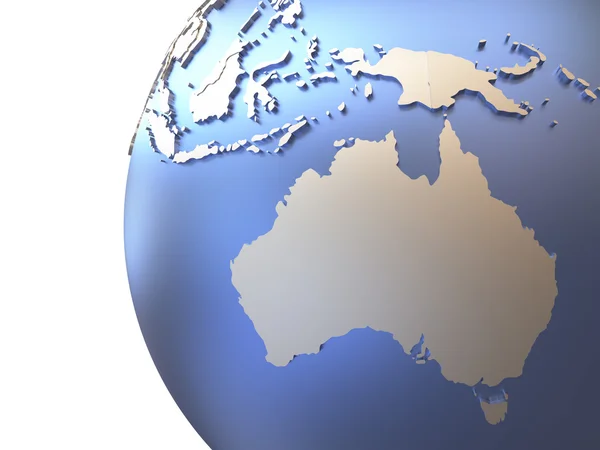 Australien på metalliska jorden — Stockfoto