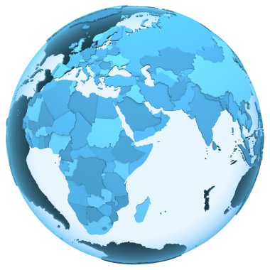 Africa on translucent Earth