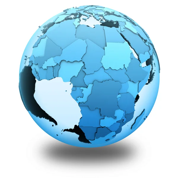 Africa on translucent Earth