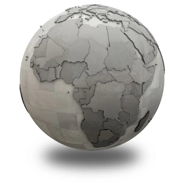 金属の地球のアフリカ — ストック写真