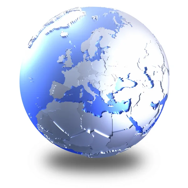 Европа на яркой металлической Земле — стоковое фото