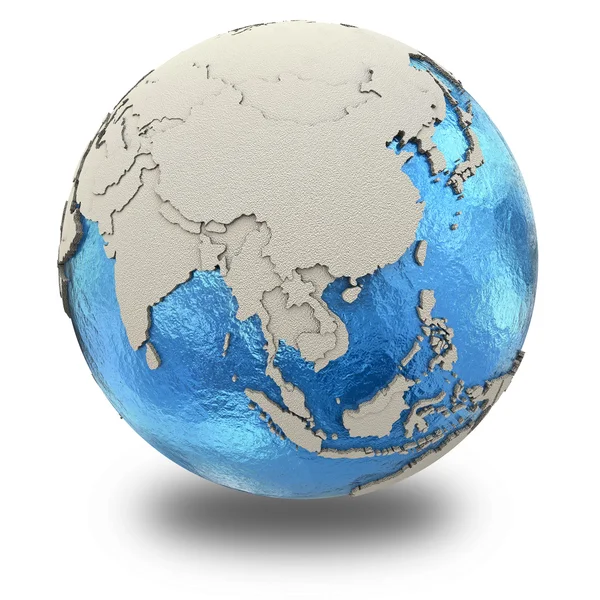 Southeast Asia on model of planet Earth — Stock Photo, Image