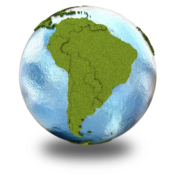 Sudamérica en el planeta Tierra — Foto de Stock