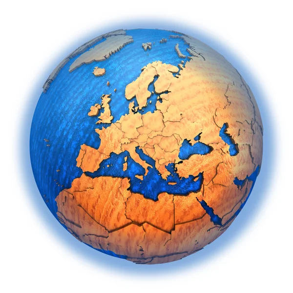 木製地球のヨーロッパ — ストック写真