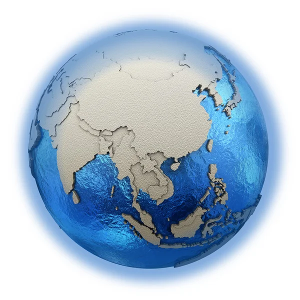 Southeast Asia on model of planet Earth — Stock Photo, Image