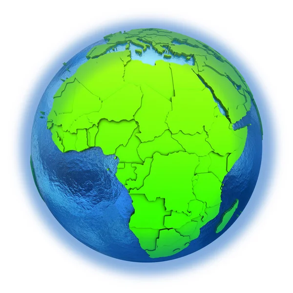 Africa on green Earth — Stockfoto