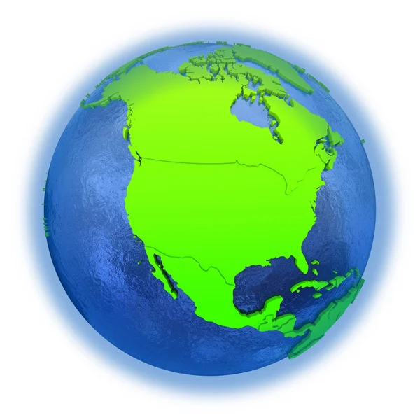 Nord America sulla Terra verde — Foto Stock