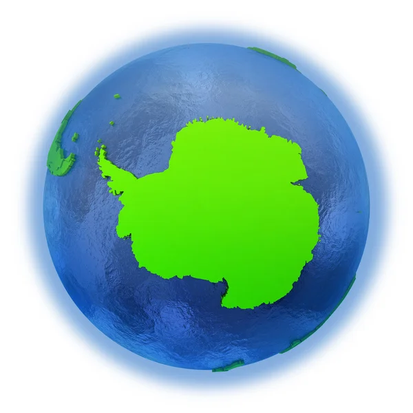 Antarctica on green Earth — Stock Photo, Image