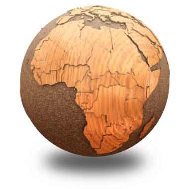 Afrika ahşap Planet Earth