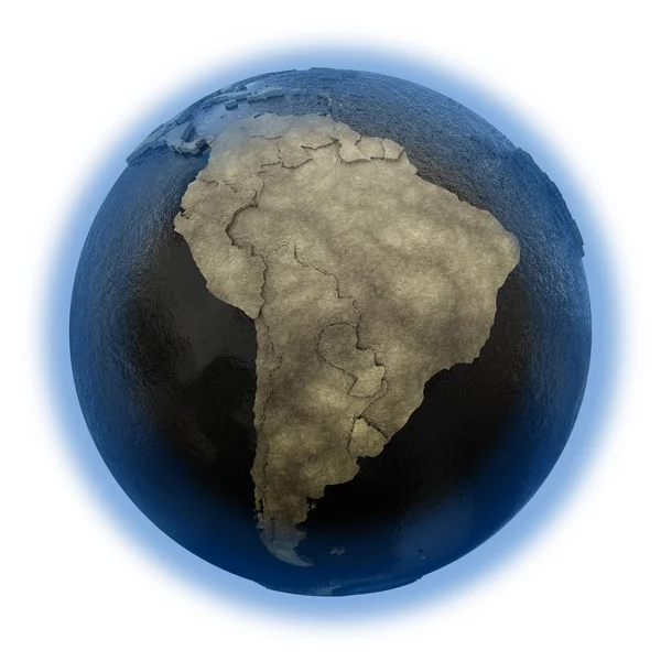 Sydamerika på jorden av olja — Stockfoto