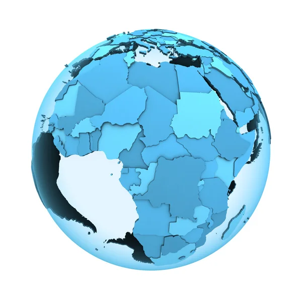 Africa on translucent Earth